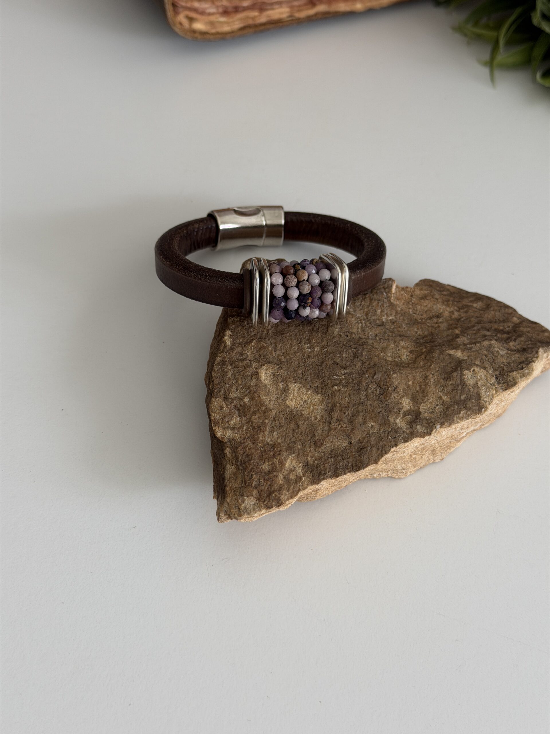 Purple Fluorite Gemstone Bracelet - Image 5