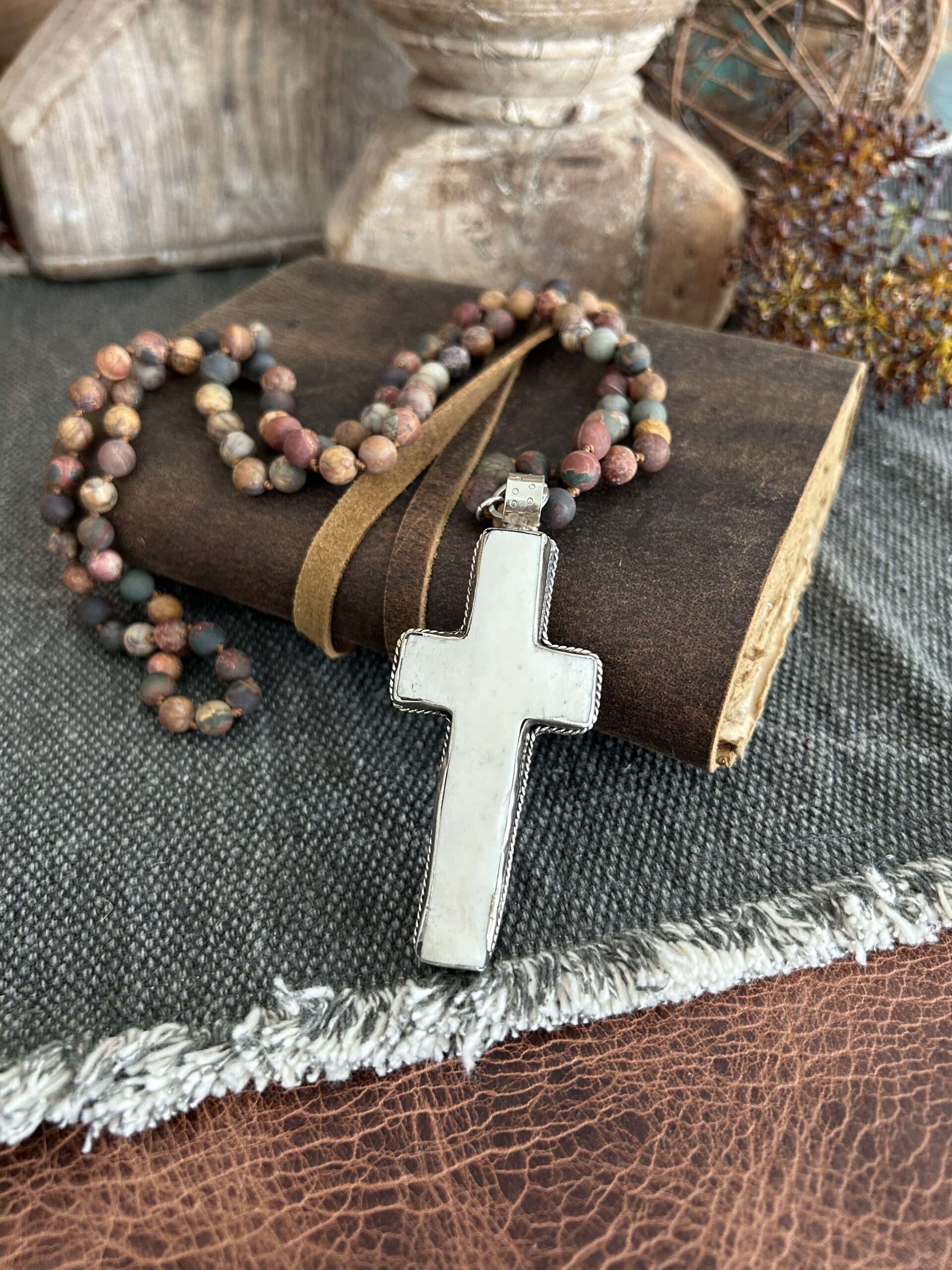 Cross Gemstone Necklace - Image 6