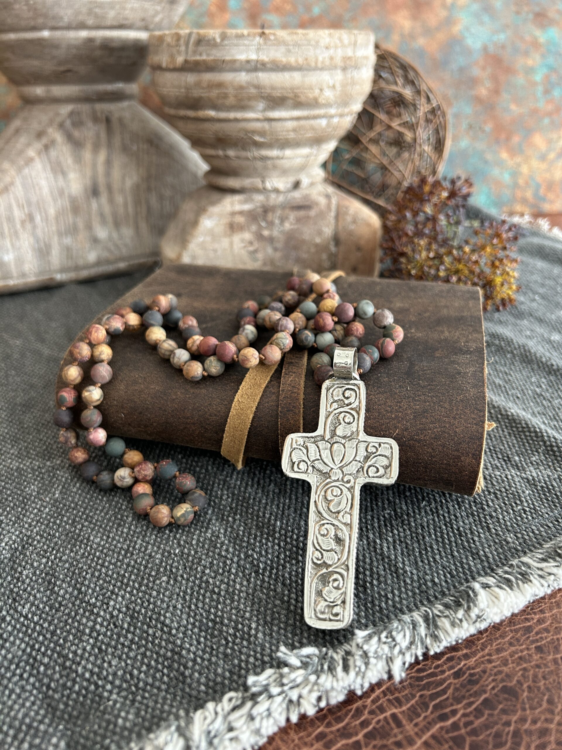 Cross Gemstone Necklace - Image 8