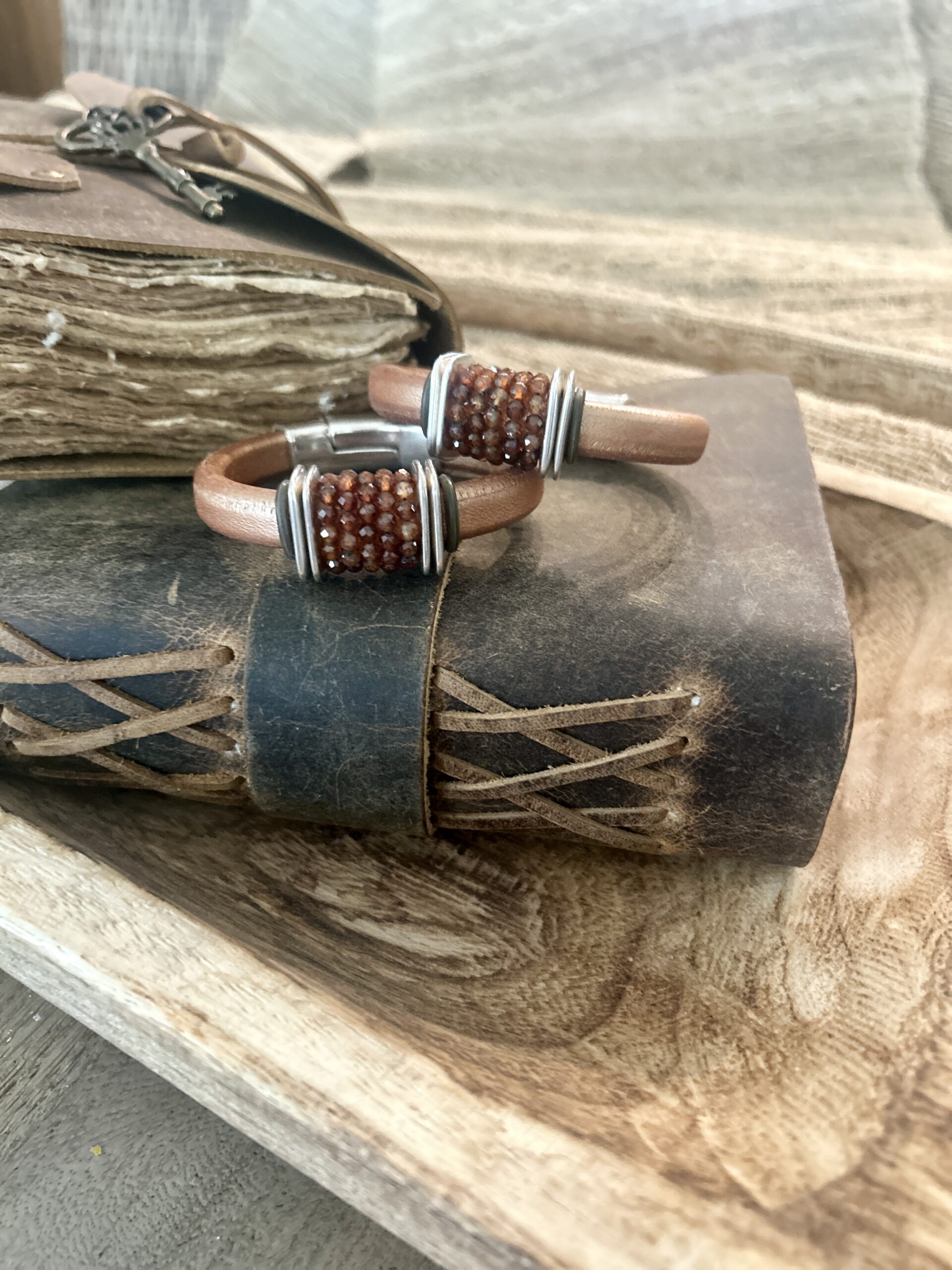 Hessonite Garnet Gemstone Bracelet