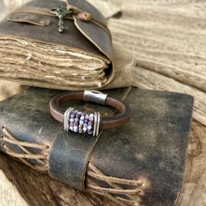 Purple Fluorite Gemstone bracelet