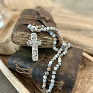 Cross Gemstone Necklace