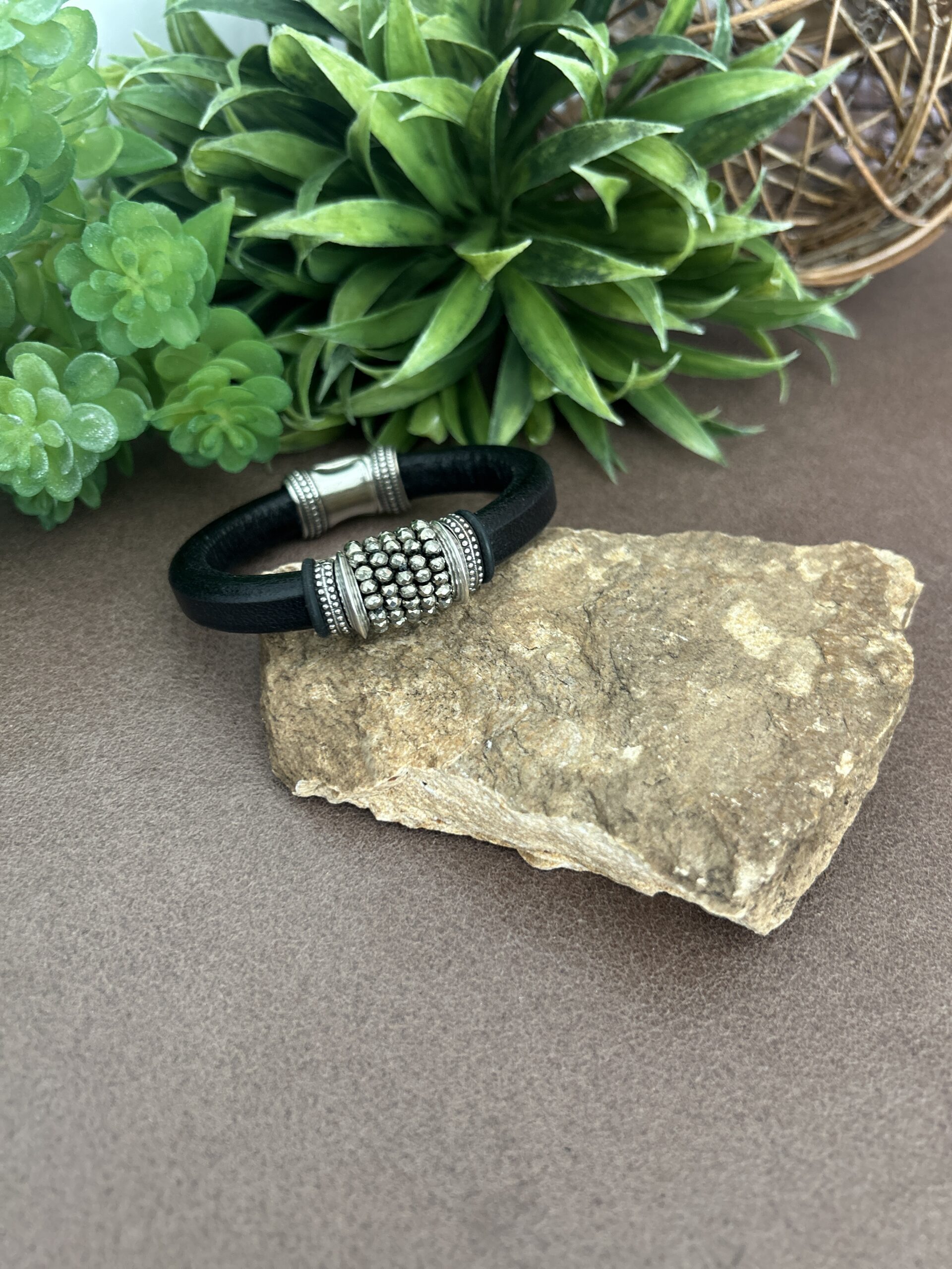Artisan Pyrite Gemstone Bracelet - Image 2