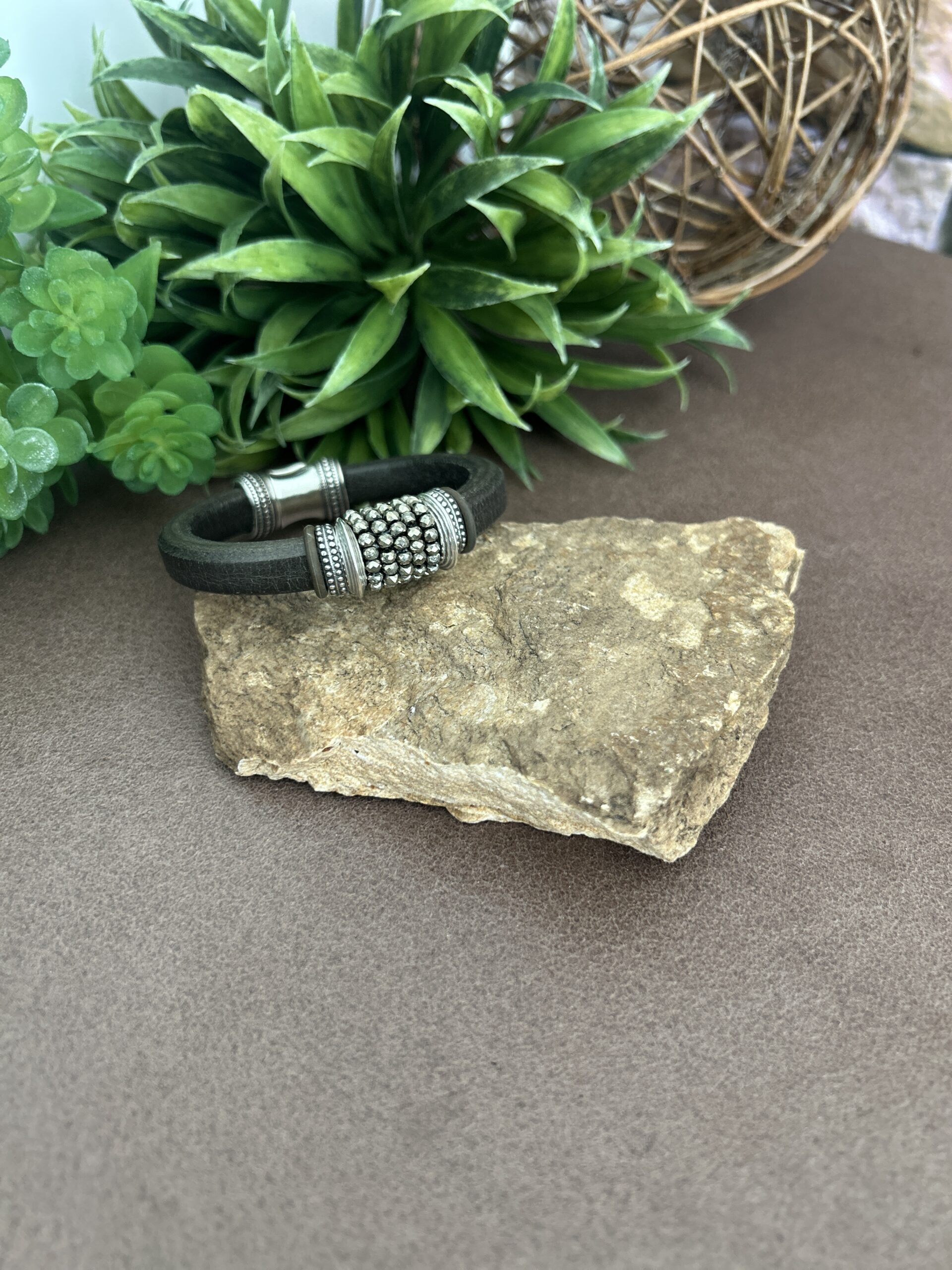 Artisan Pyrite Gemstone Bracelet