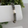 Labradorite and freshwater pearl bracelet