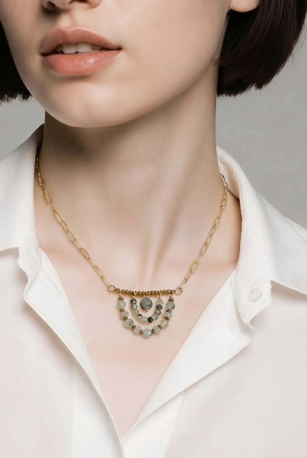 Modern Gemstone Necklace