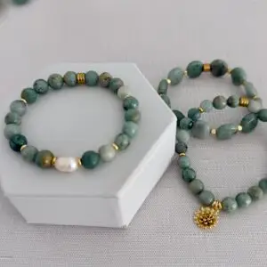 Blue Green Jade Gemstone Bracelets