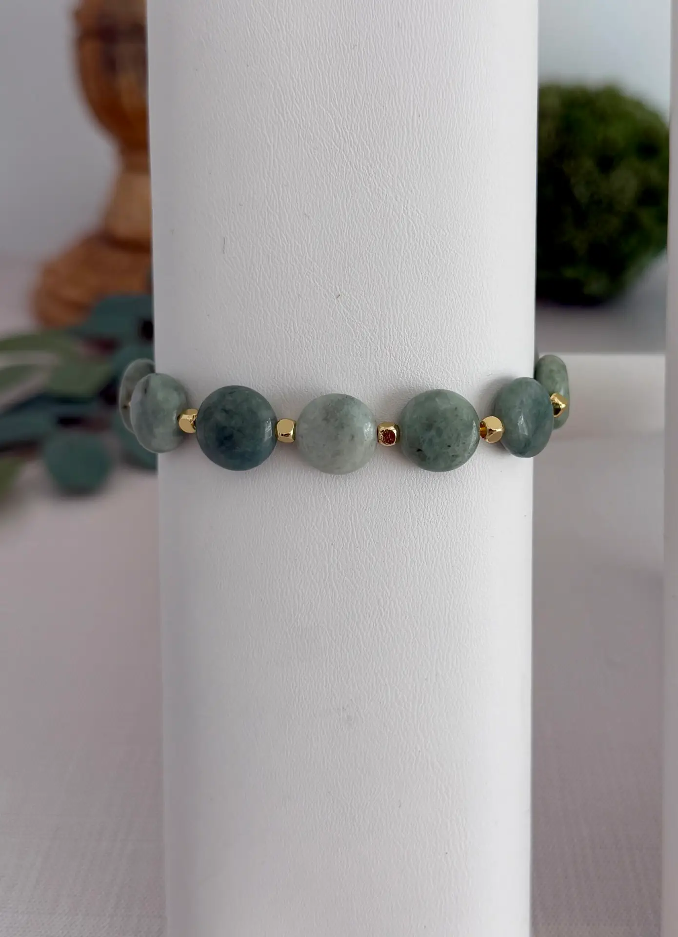 Blue Green Jade Gemstone Bracelets - Image 8
