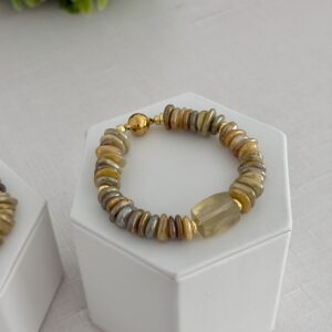 Lemon Quartz and Moonstone Bracelet