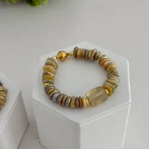 Lemon Quartz and Moonstone Bracelet