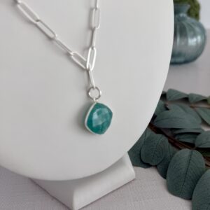 Turquoise Aquamarine Pendant Necklace