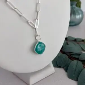 Turquoise Aquamarine Pendant Necklace