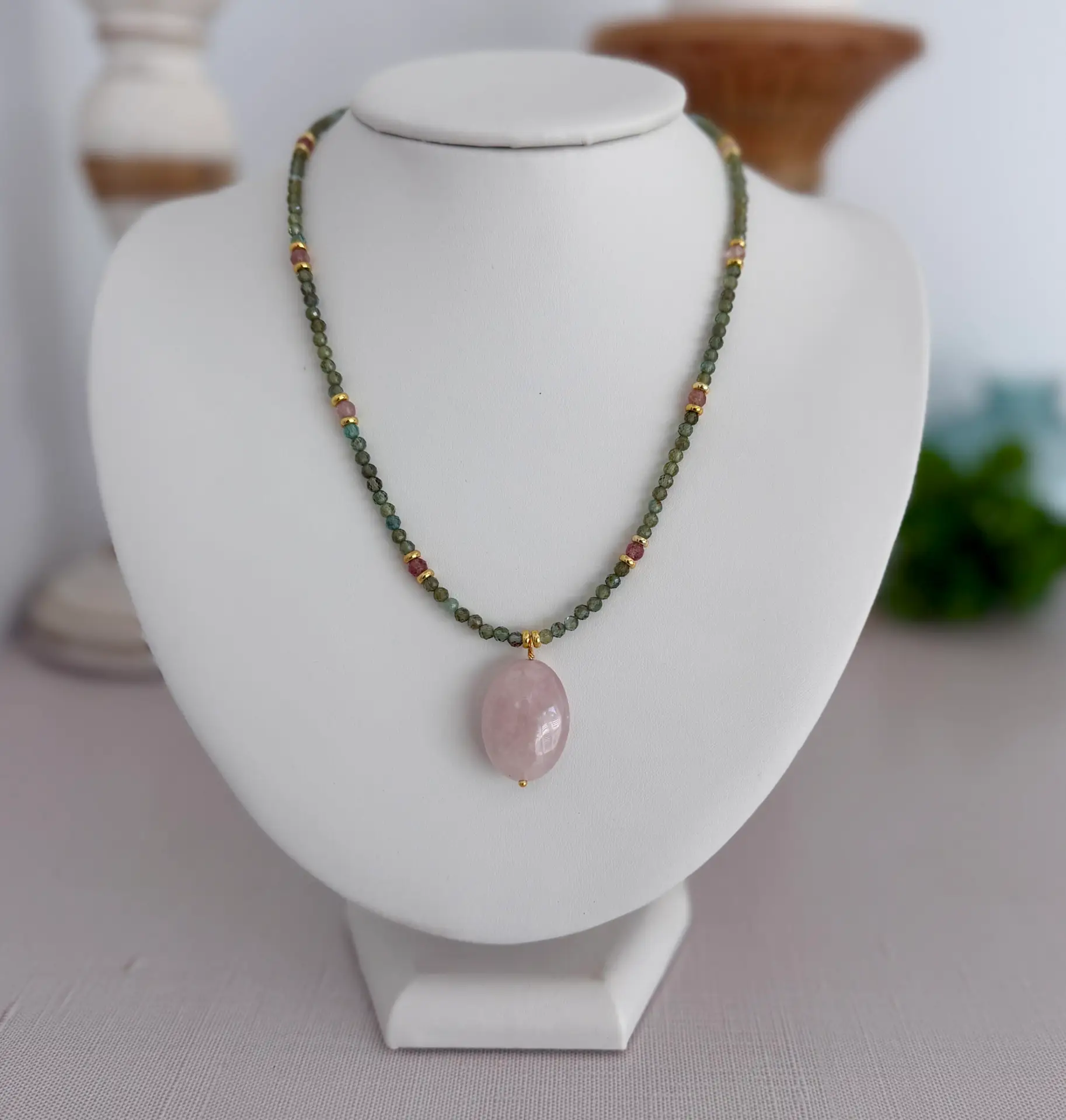 Rose Quartz and Amethyst Necklace - Image 2