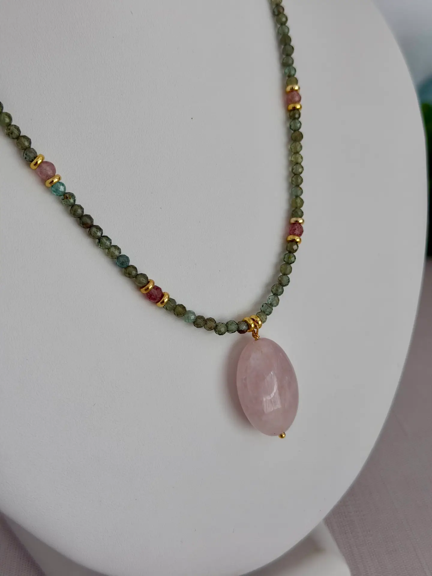 Rose Quartz and Amethyst Necklace - Image 4