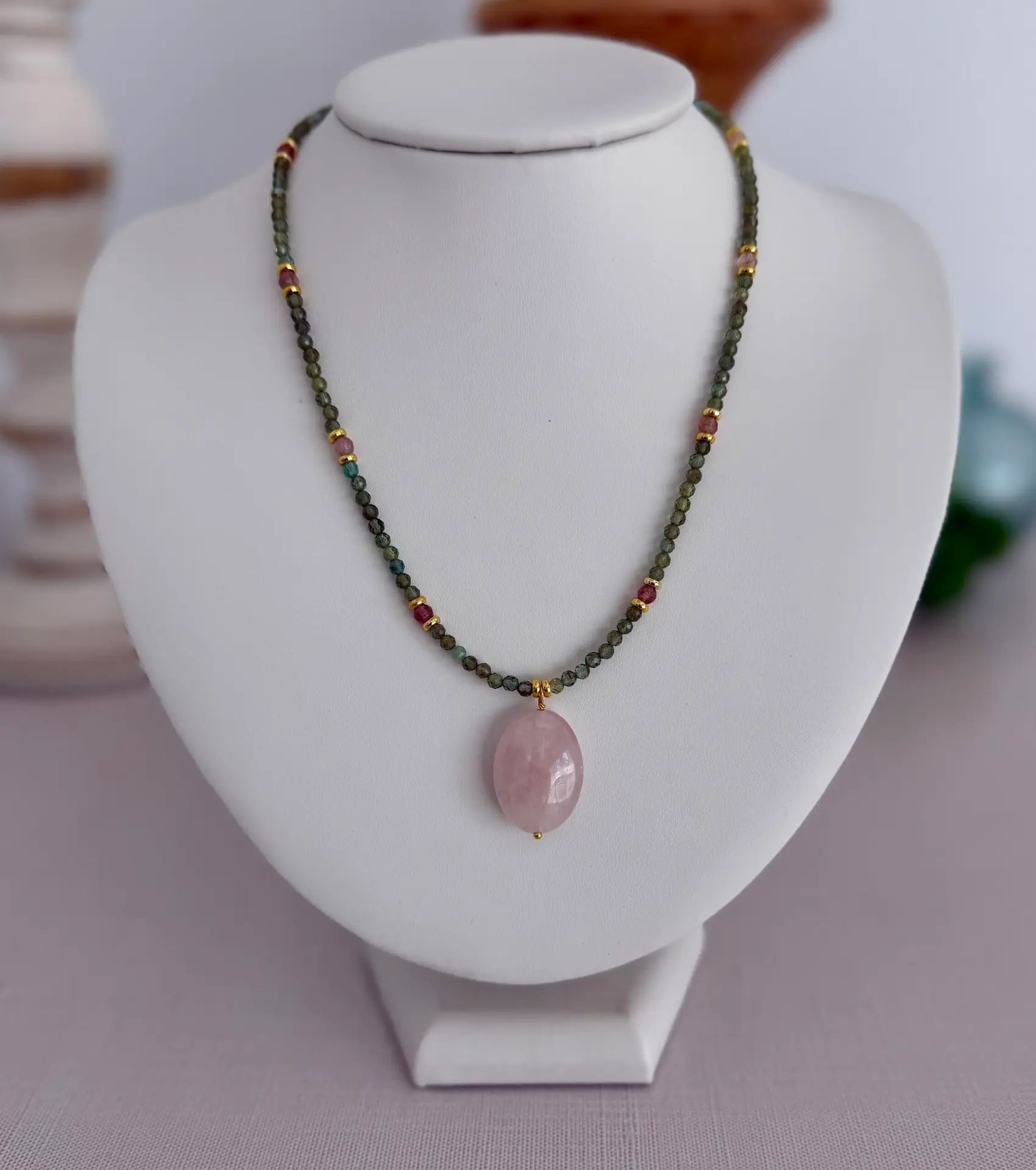 Rose Quartz and Amethyst Necklace