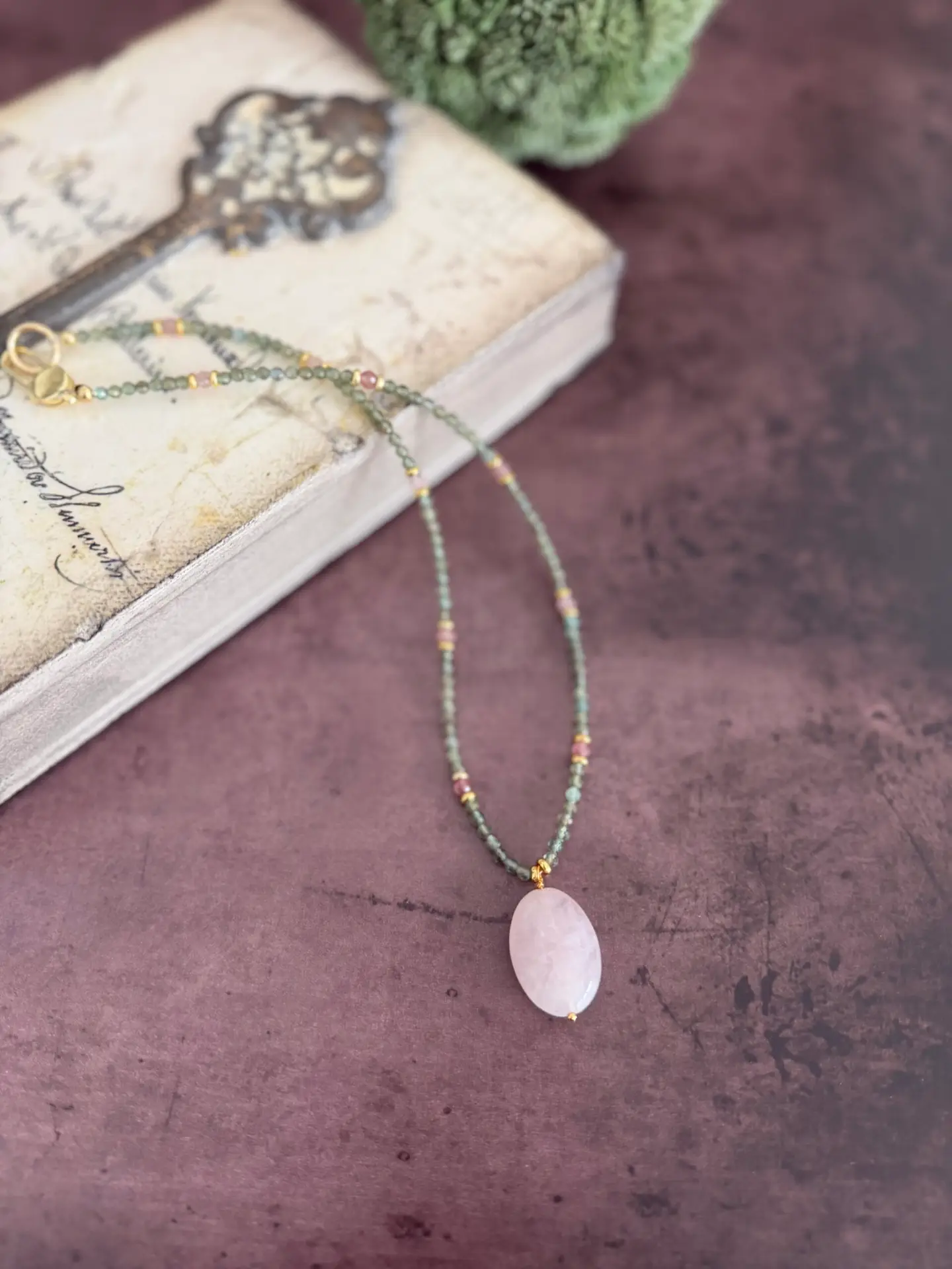 Rose Quartz and Amethyst Necklace - Image 7