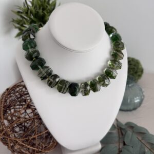 Chunky Green Gemstone Necklace