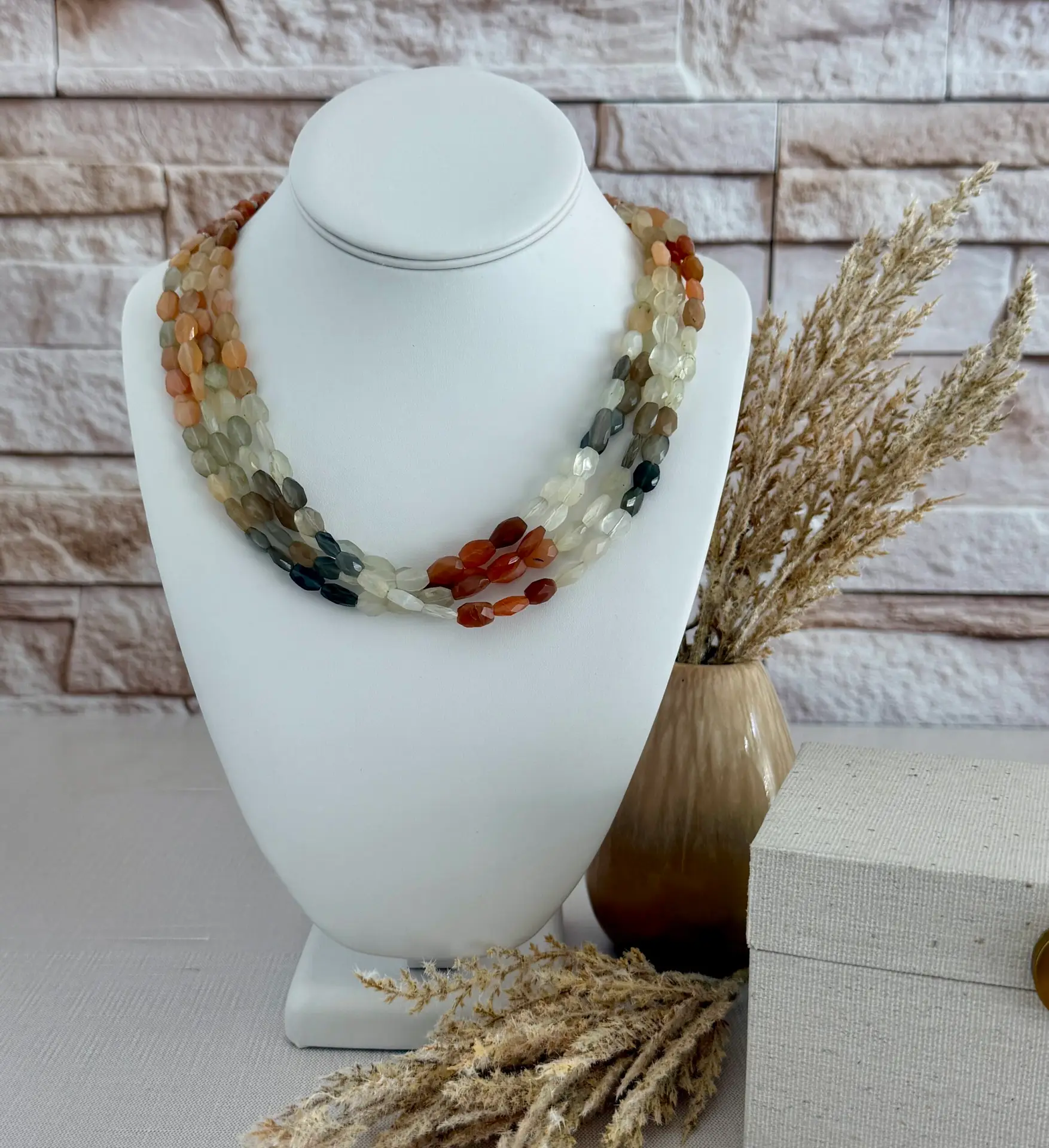 Layered Gemstone Necklace - Image 5