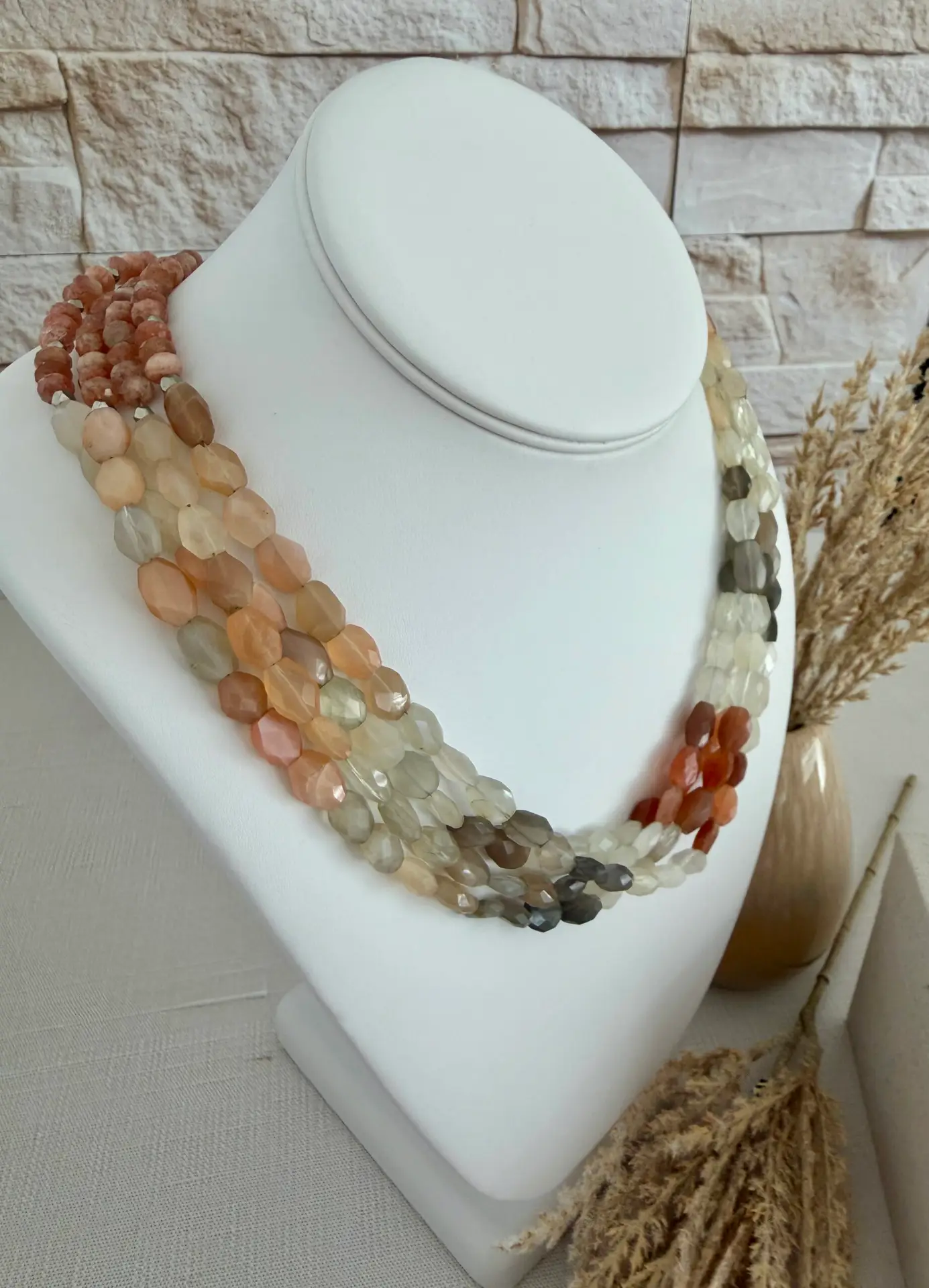 Layered Gemstone Necklace - Image 3