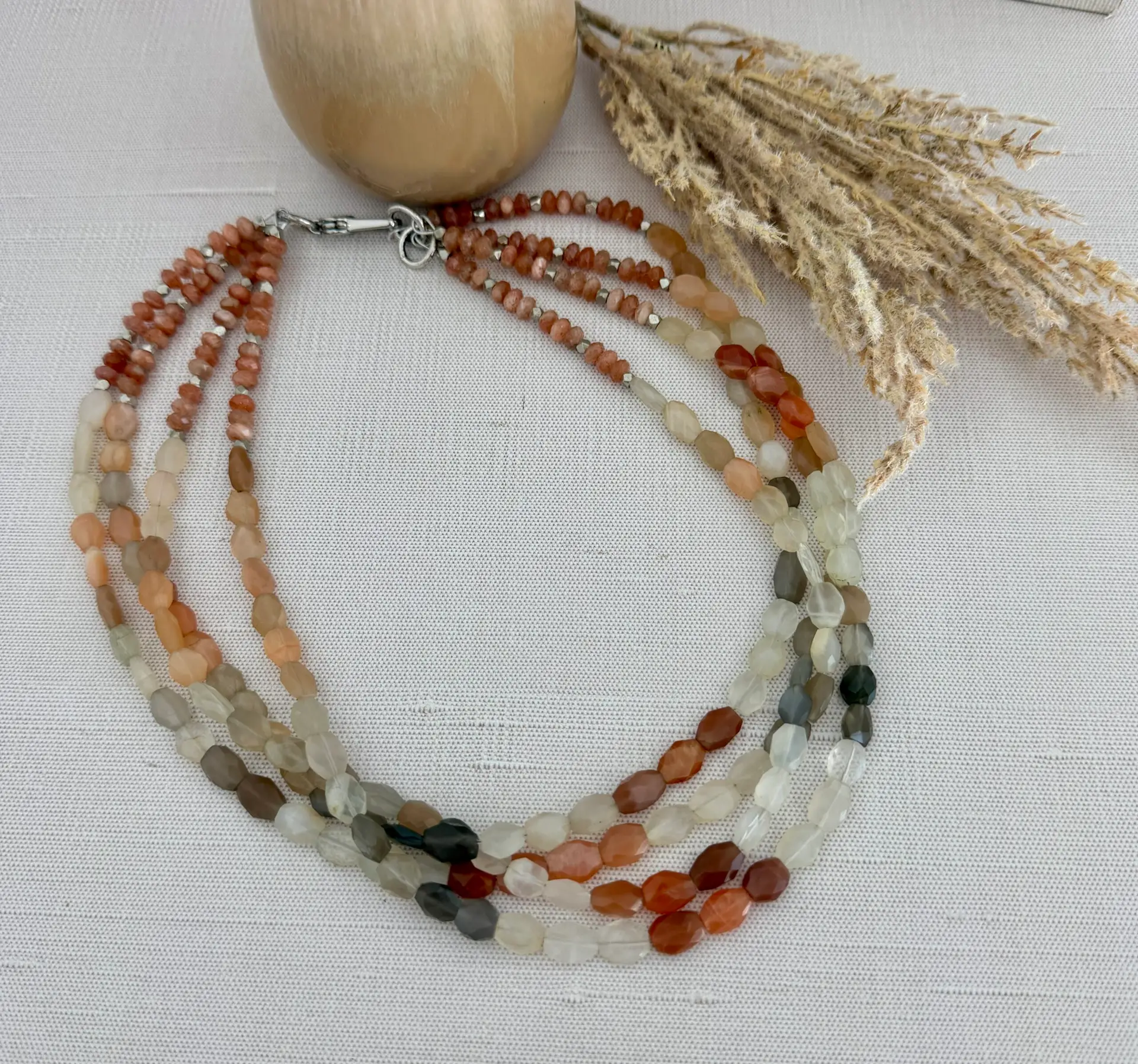 Layered Gemstone Necklace - Image 2