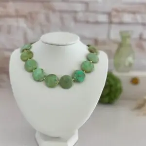 Calming Green Variscite Gemstone Necklace