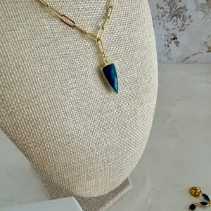 Blue Jade pendant Necklace