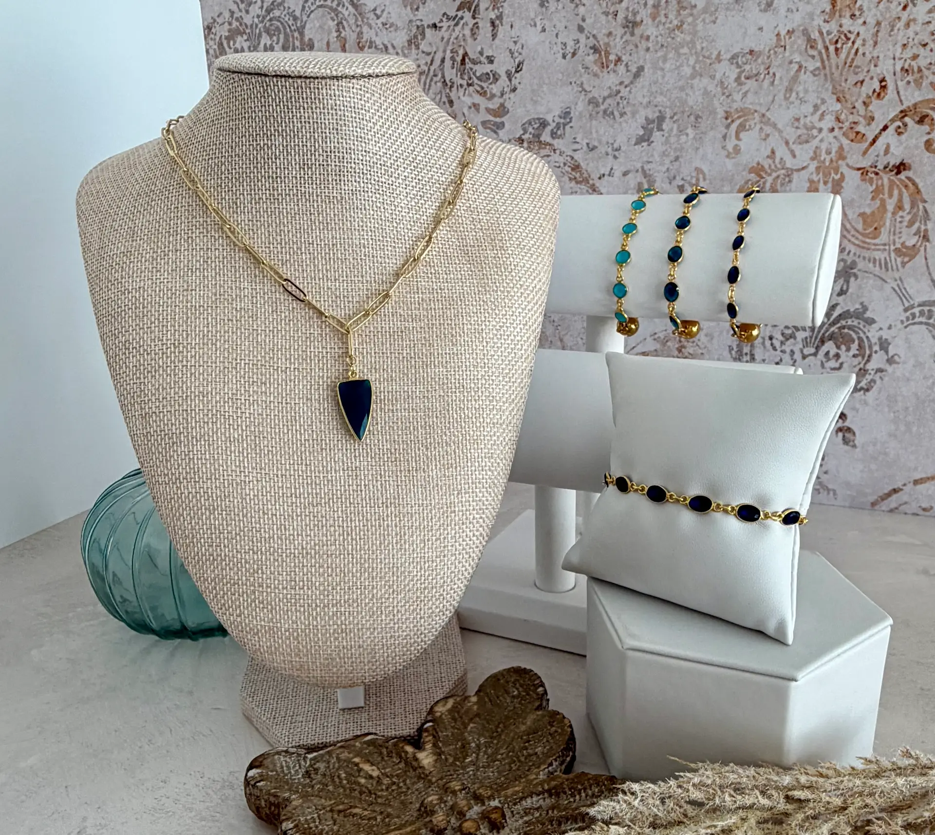 Blue Jade Pendant necklace