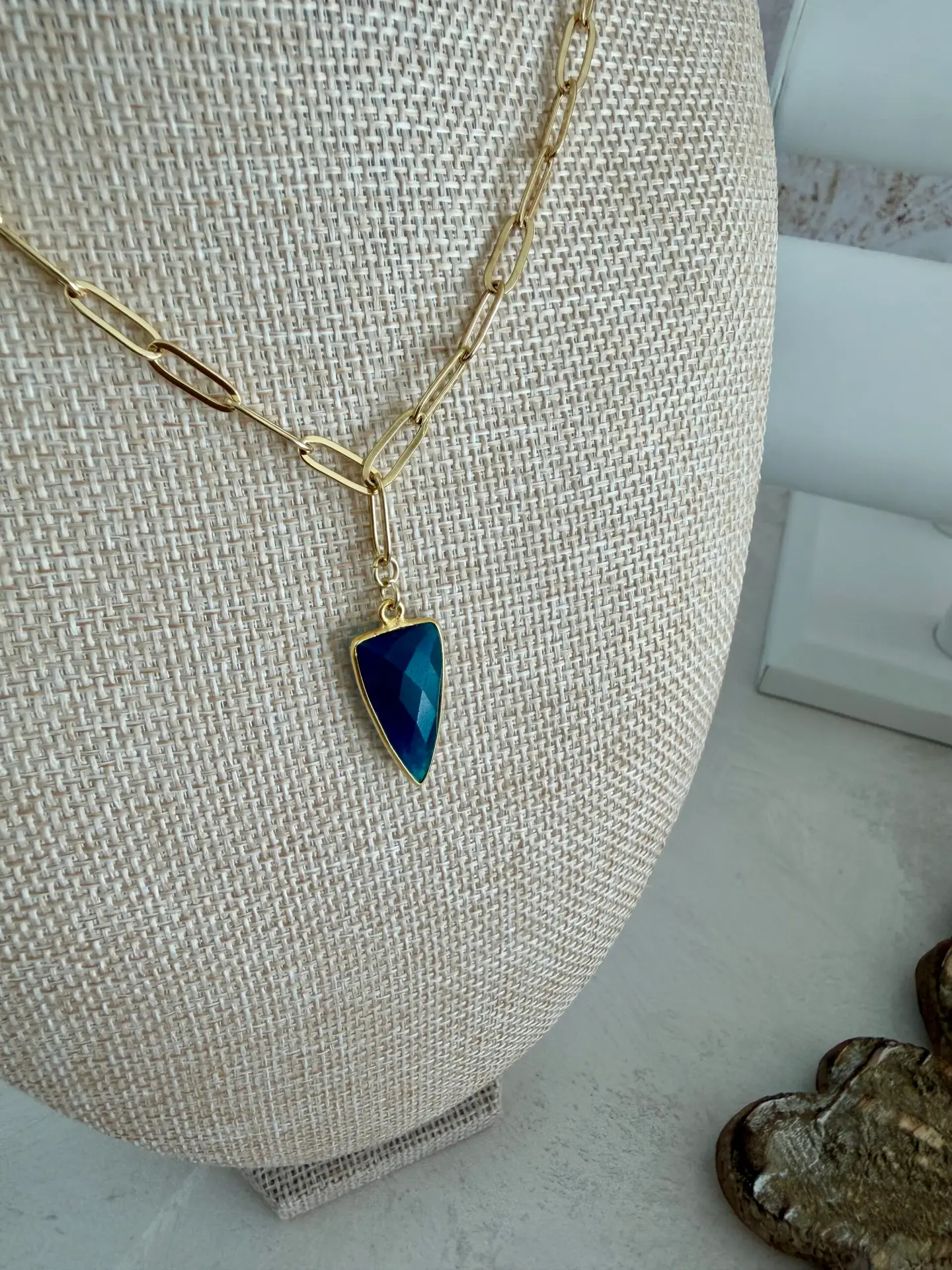 Blue Jade Pendant necklace