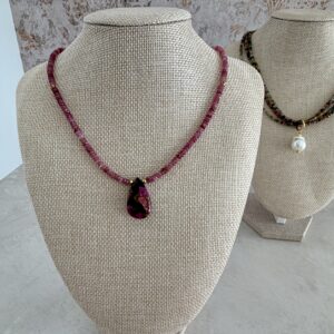 Pink Tourmaline and Pink Copper Obsidian