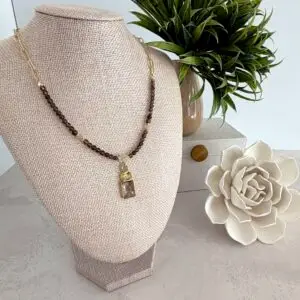 Brown Smokey quartz necklace
