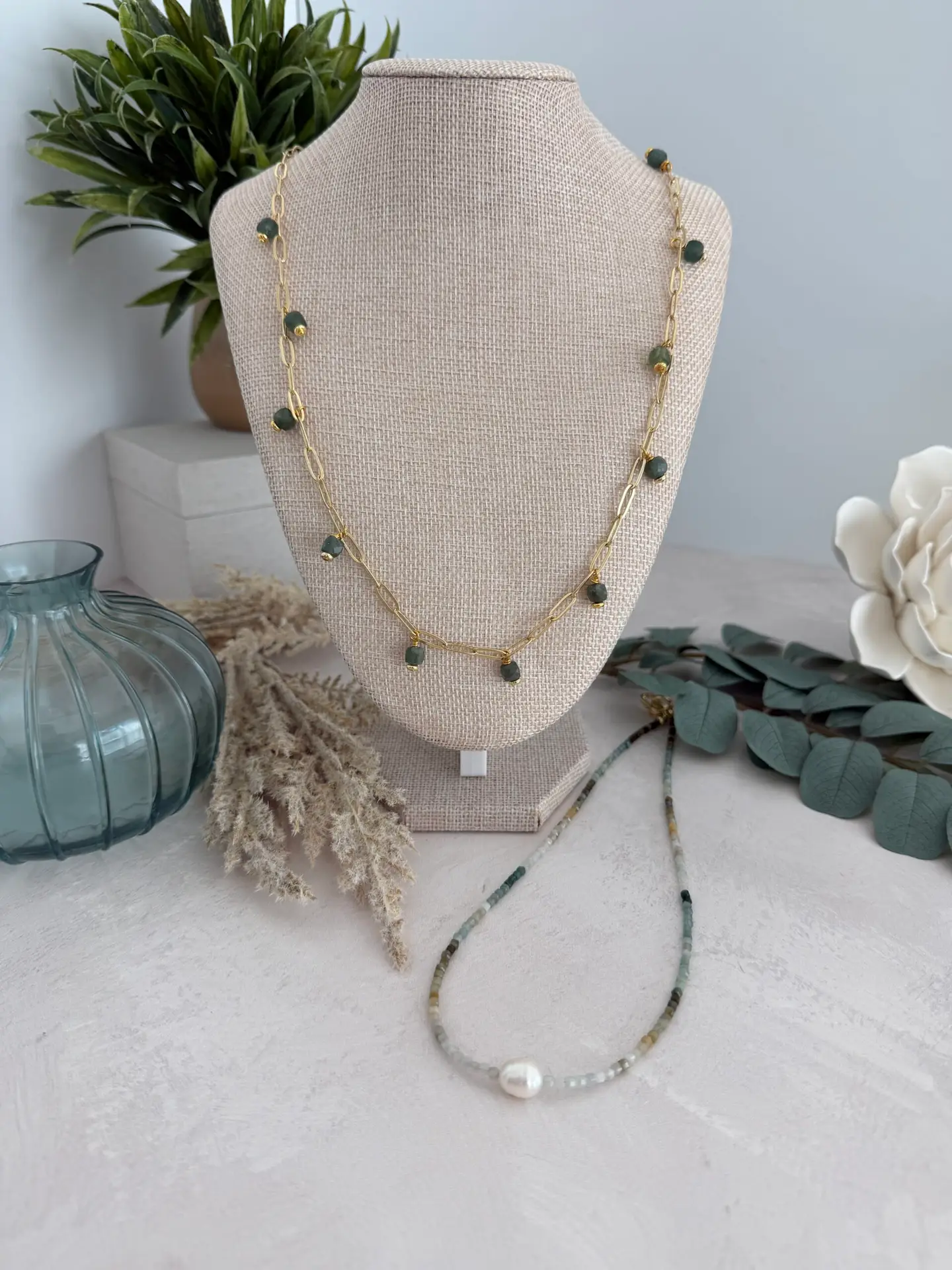 Beautiful Green Gemstone Necklace