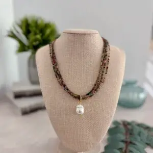 Tourmaline and Pearl necklace